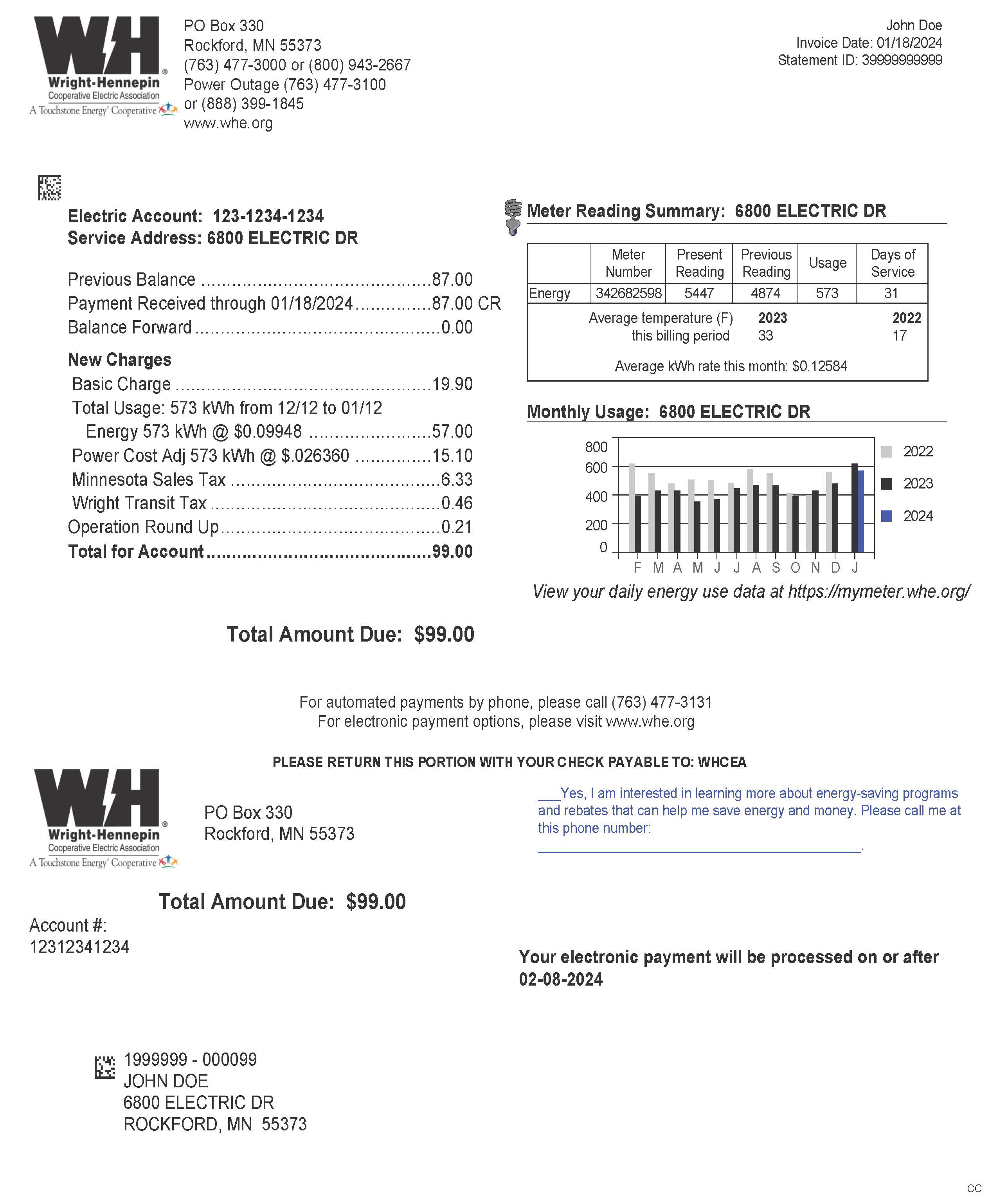 How to Read Your Bill Wright Hennepin Electric