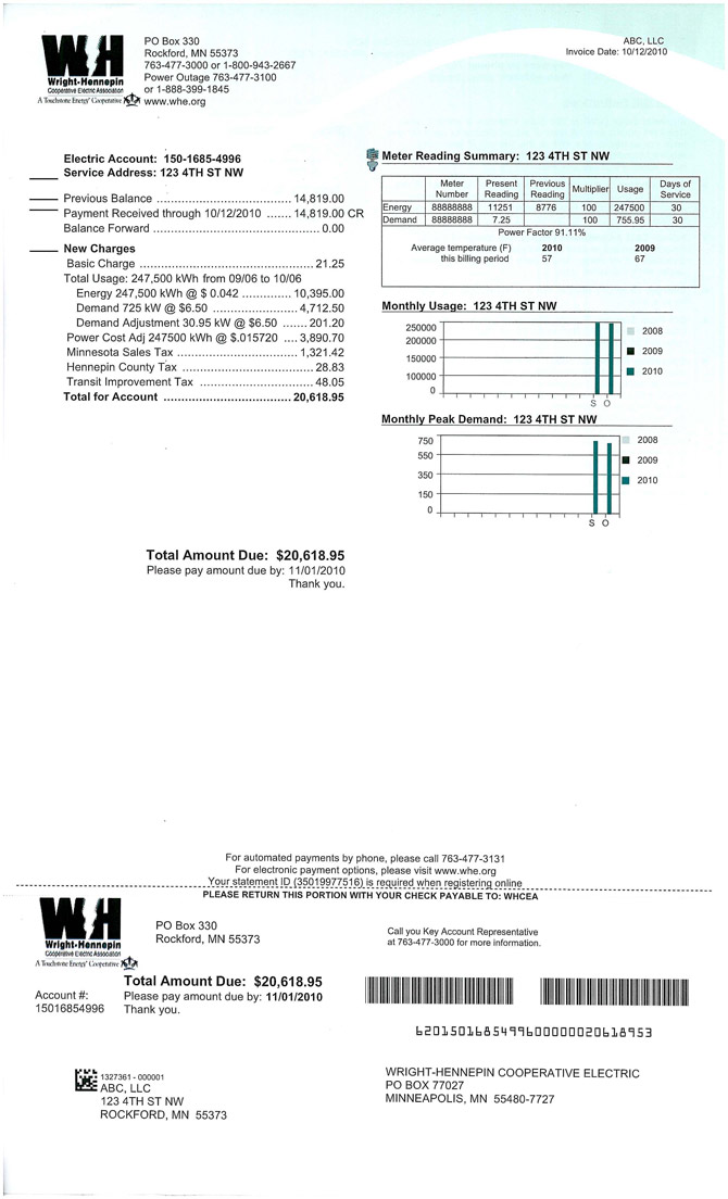 How to Read Your Bill | WH Electric