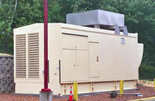 An installed generator at a Wright-Hennepin customer facility