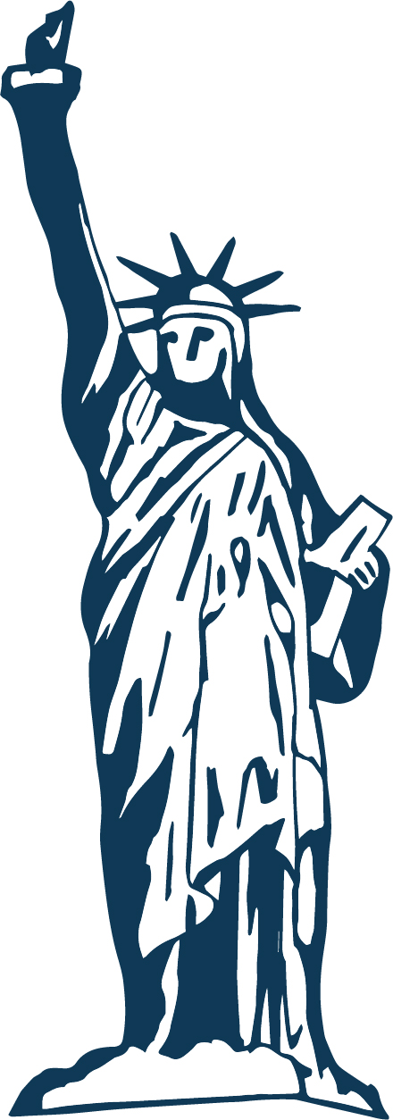 A graphic of the Statue of Liberty